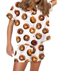 Bagel Satin Pajama Set For Women