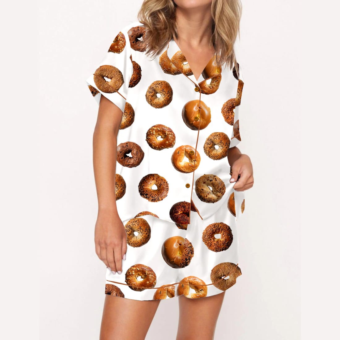 Bagel Satin Pajama Set