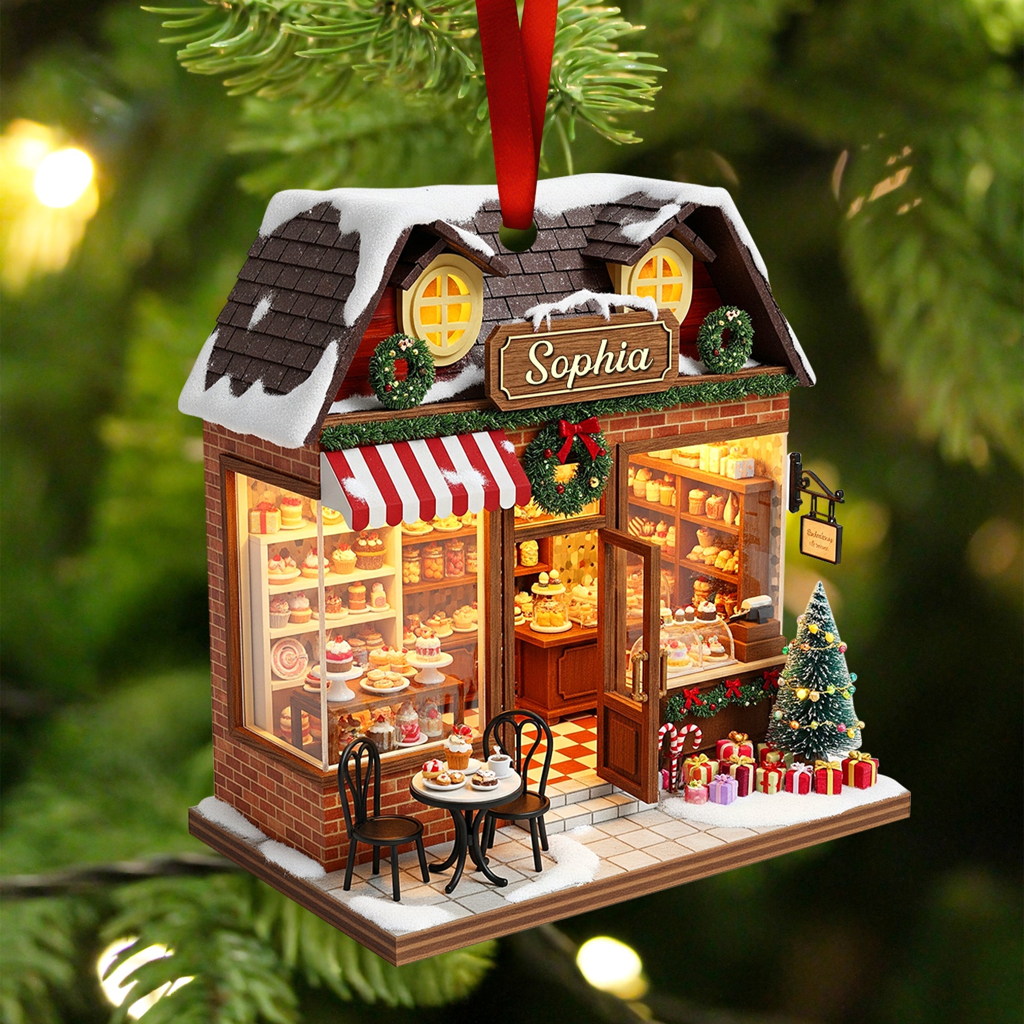 Bakery Miniature Christmas Ornament - Personalized Gifts For Baking Lovers 06PGQN281025