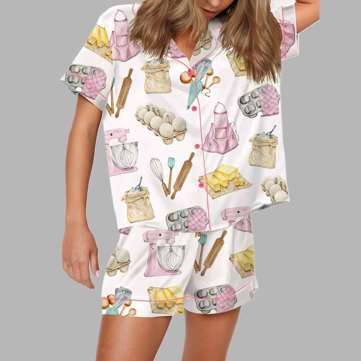 Bakery Silky Satin Pajama Set - Image 3