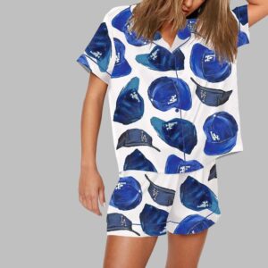 Alternative view of Baseball Dodger Hat Print Pajama Set
