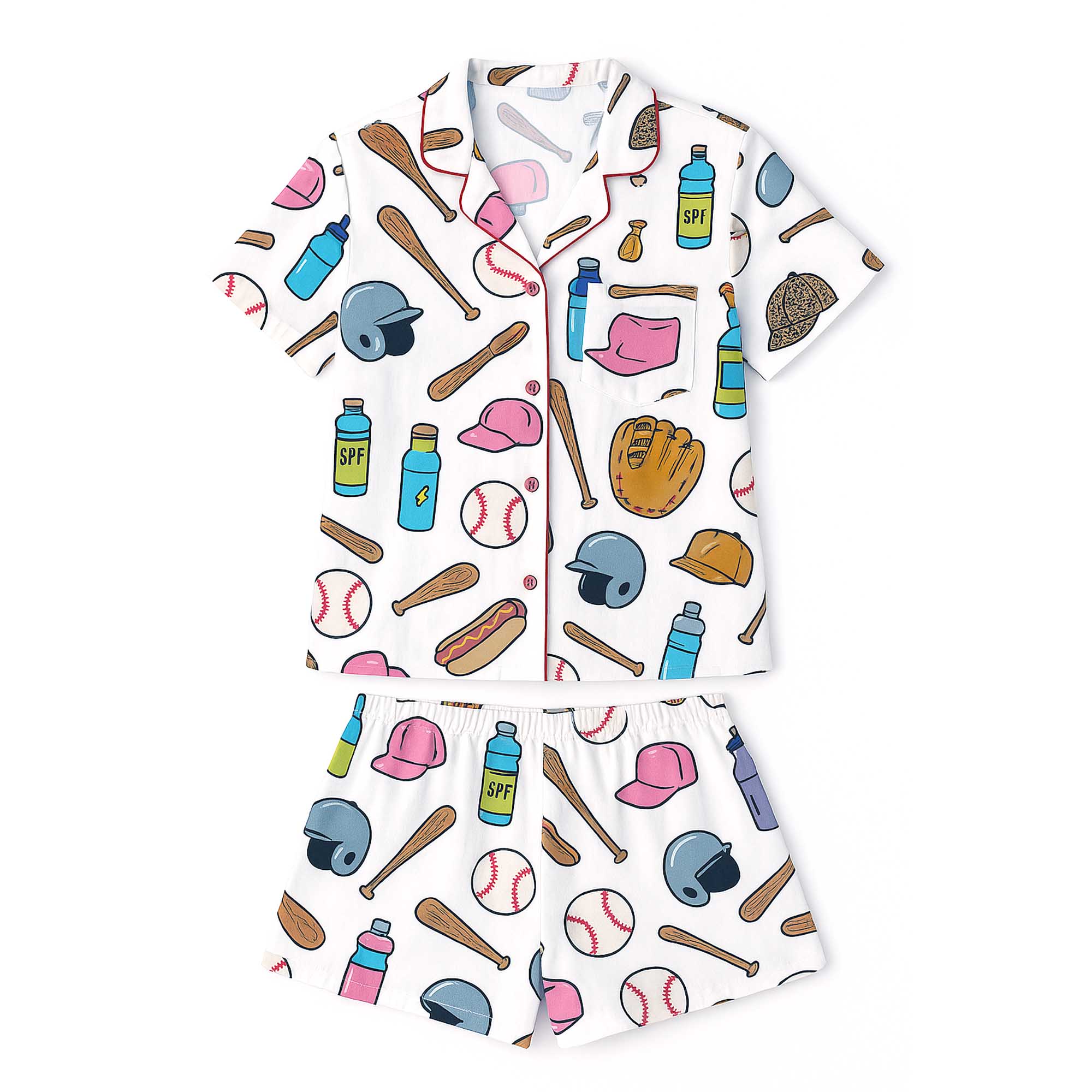 Alternative view of Baseball Mom Satin Pajama Set For Women