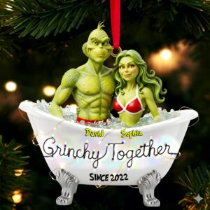 Bathtub Couple Together Ornament - Personalized Gift For Couples 02TOLU231025