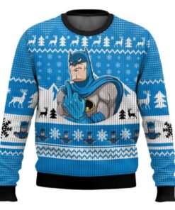 Batman Middle Finger Ugly Christmas Sweater
