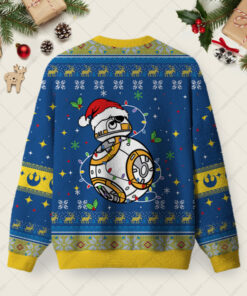 Alternative view of BB-8 Christmas Ugly Christmas Fuzzy Fleece Sweatshirt