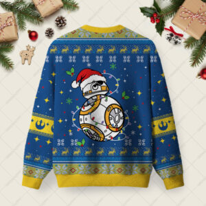 Alternative view of BB-8 Christmas Ugly Christmas Fuzzy Fleece Sweatshirt