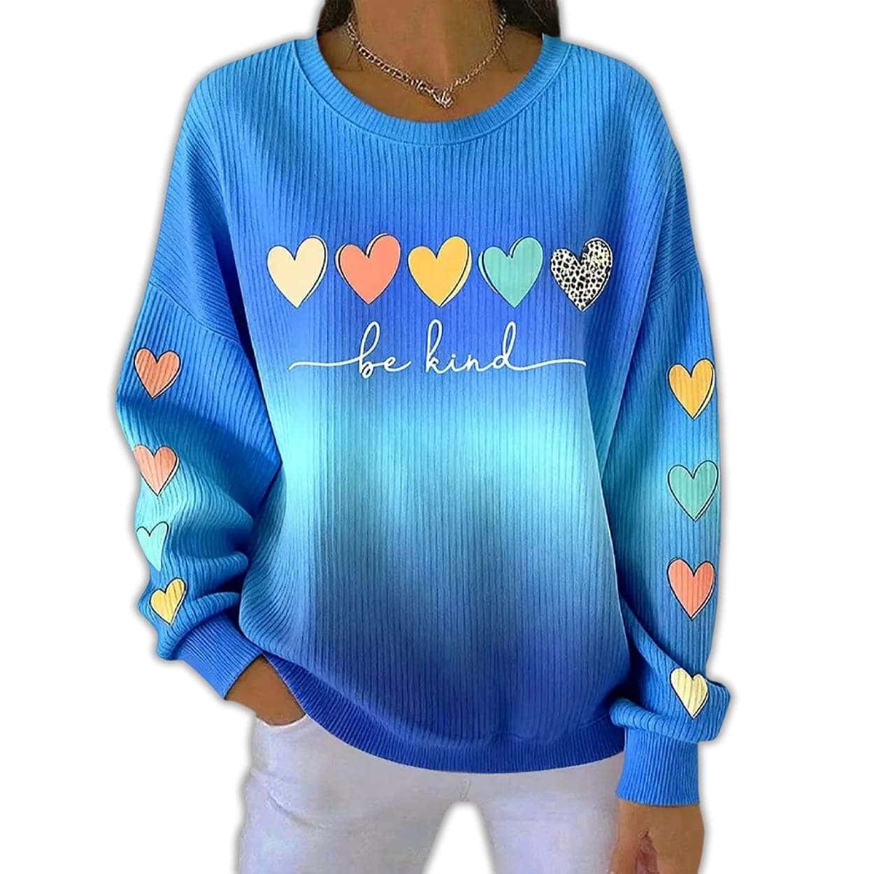 Be Kind Heart Gradient Sweatshirt