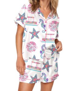 Beach Coastal Hawaii Pajama Set For Women