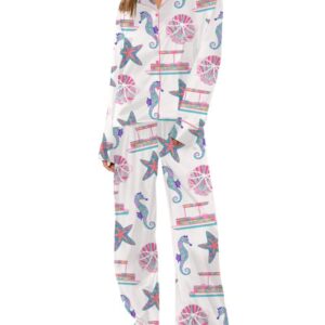 Alternative view of Beach Coastal Hawaii Pajama Set For Women