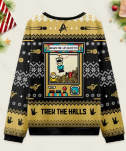 Alternative view of Beam Me Up Ugly Christmas Fuzzy Fleece Sweatshirt