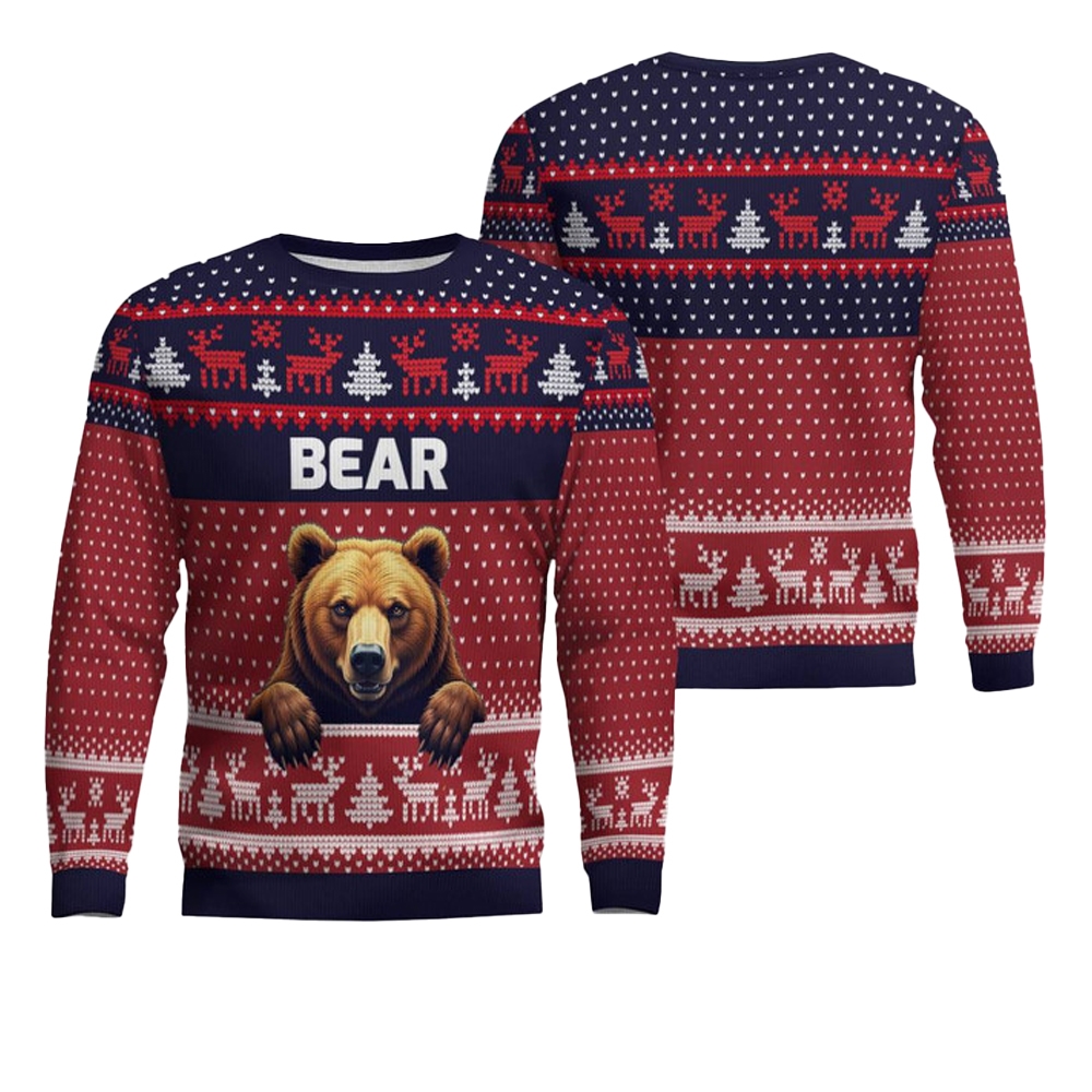 Bear Ugly Christmas Sweater - Grishko.com