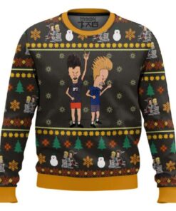 Beavis And Butthead Rock On Ugly Christmas Sweater