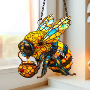 Bee Suncatcher Ornament Personalized Gifts for Bee Lovers 01HUDT180725