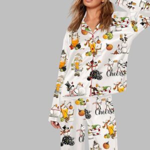Beer Drinking Snowman Pajama Set