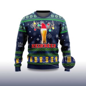 Alternative view of Beer Reindeer Christmas Ugly Sweater 2025