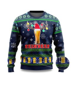 Beer Reindeer Christmas Ugly Sweater 2025