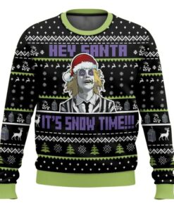 Beetlejuice It Snow Time Christmas Ugly Sweater