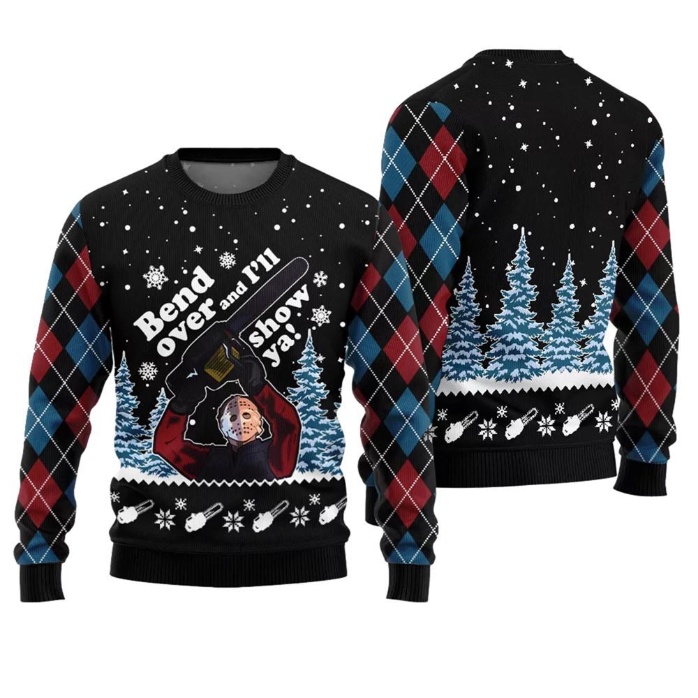 Bend Over and Ill Show Ya Ugly Christmas Sweater - Grishko.com