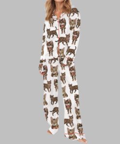 Alternative view of Bengal Cat Pajama Set For Women