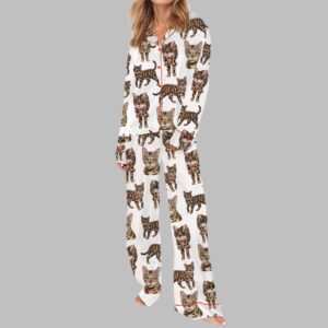 Alternative view of Bengal Cat Pajama Set For Women