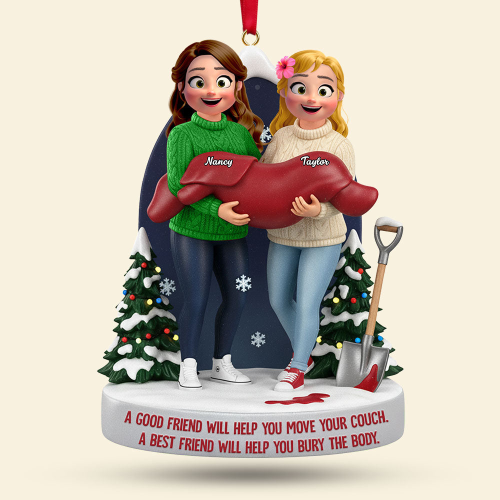 Bestie Acrylic Ornament - Personalized Gifts For Friends Christmas Ornament 02NATI081125 - Image 3