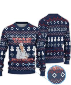 Better Be Kind To This Nurse Santa Is Watching Ugly Christmas Sweater