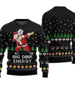 Big Dink Energy Santa Pickleball Christmas Sweater 