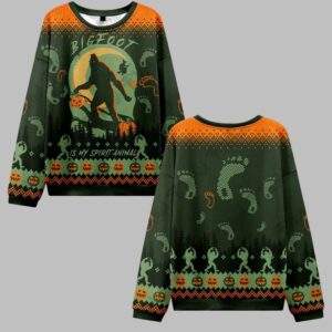 Bigfoot is My Spirit Animal Ugly Sweater 2025 Christmas - Grishko.com