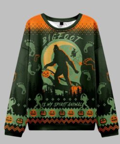 Alternative view of Bigfoot is My Spirit Animal Ugly Sweater 2025 Christmas 