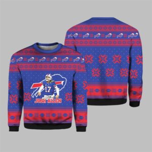 Bills Josh Allen 2025 Ugly Christmas Sweater - Grishko.com