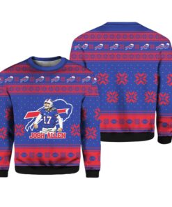 Alternative view of Bills Josh Allen 2025 Ugly Christmas Sweater 