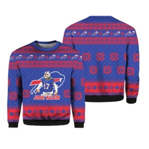 Alternative view of Bills Josh Allen 2025 Ugly Christmas Sweater - Grishko.com
