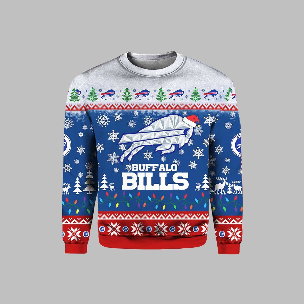 Alternative view of Bills Rivalries Cold 2025-2026 Christmas Sweater - Grishko.com