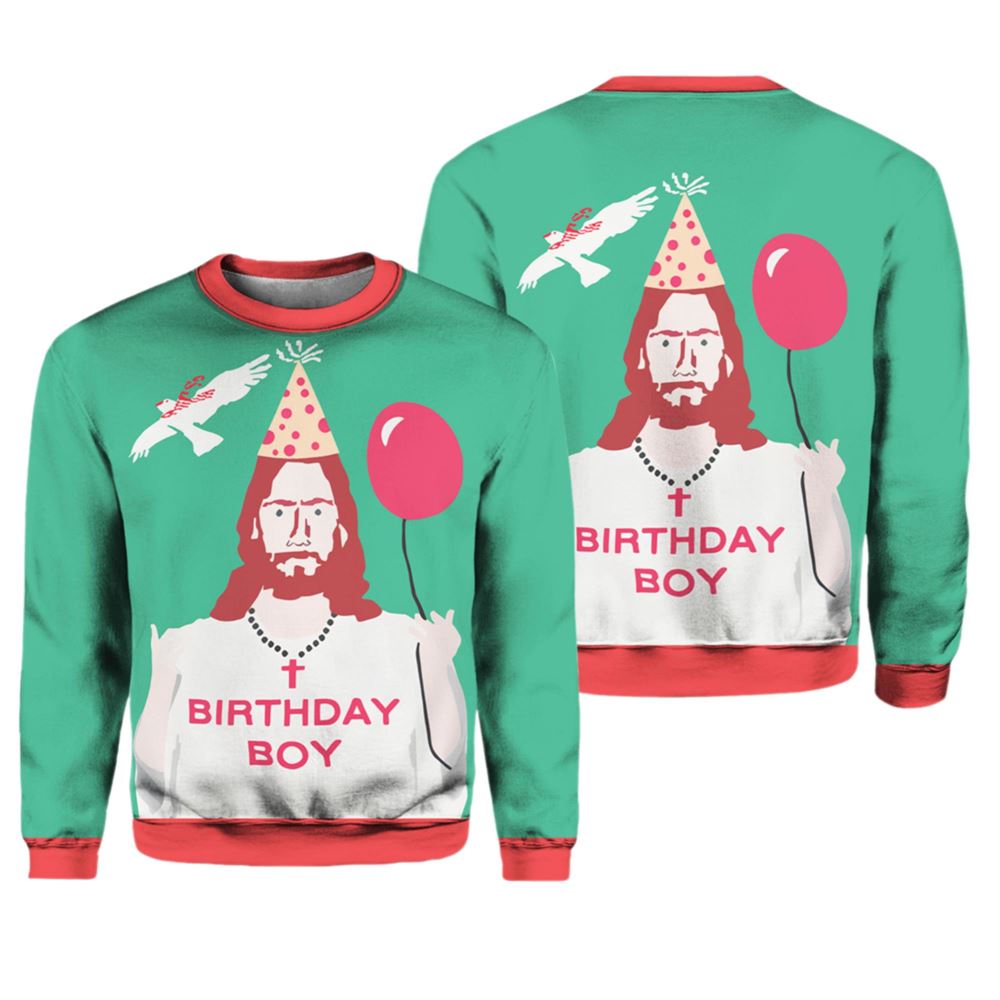 Alternative view of Birthday Boy Christmas Sweater - Grishko.com