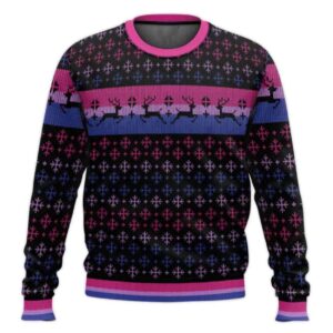 Bisexual Pride Flag LGBT Support Ugly Christmas Sweater