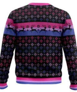 Alternative view of Bisexual Pride Flag LGBT Support Ugly Christmas Sweater