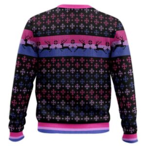 Alternative view of Bisexual Pride Flag LGBT Support Ugly Christmas Sweater