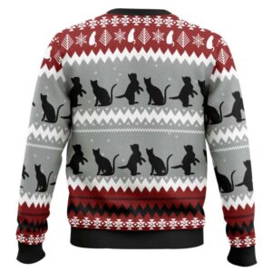 Alternative view of Black Cat Christmas Trekiller Ugly Christmas Sweater