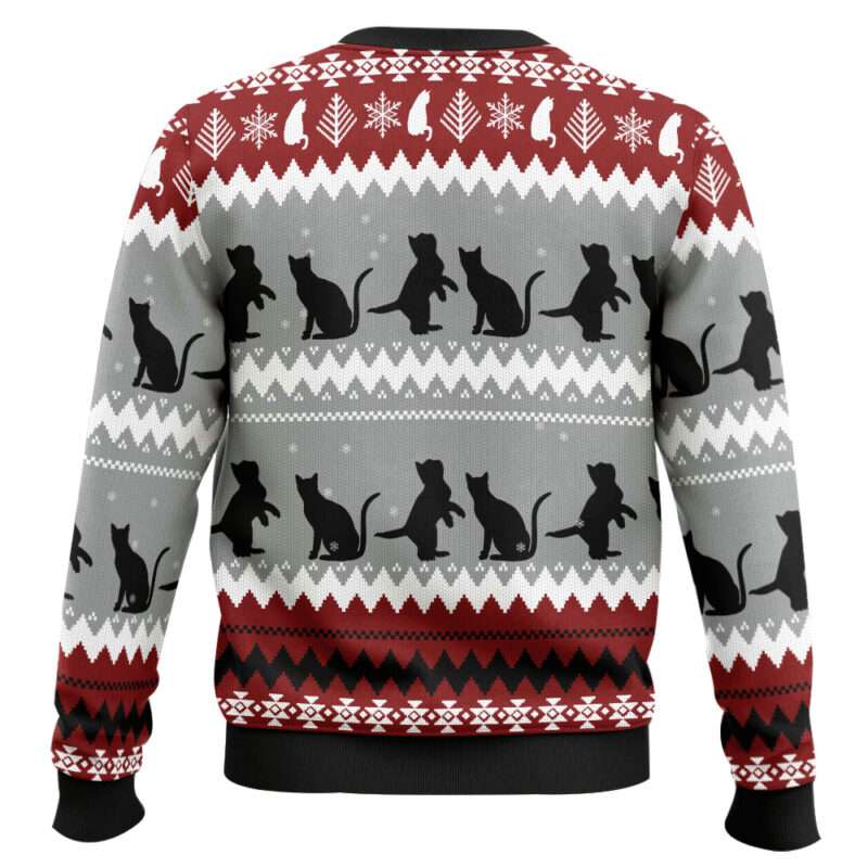 Alternative view of Black Cat Christmas Trekiller Ugly Christmas Sweater