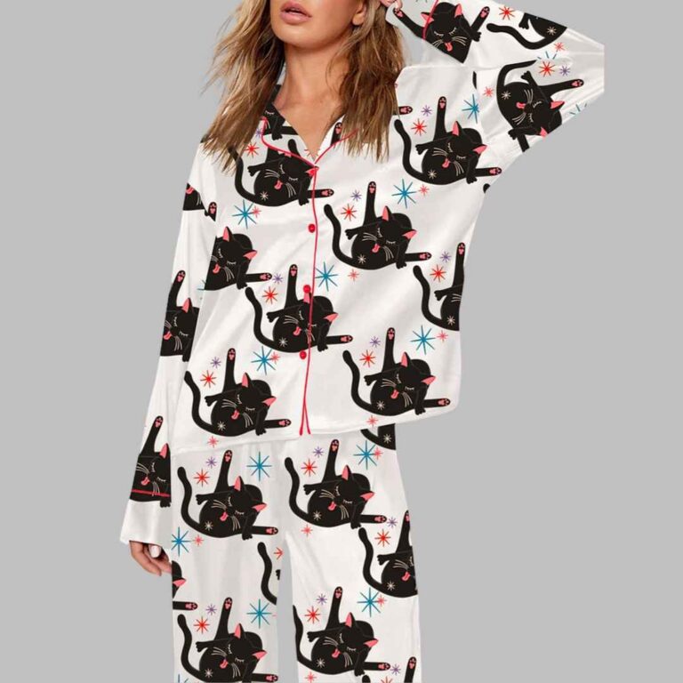 Black Cat Pajama Set
