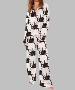 Alternative view of Black Cat Pajama Set