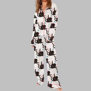 Alternative view of Black Cat Pajama Set