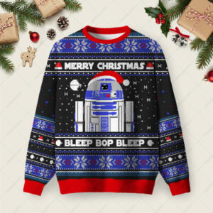 Bleepin' Merry Christmas Ugly Christmas Fuzzy Fleece Sweatshirt