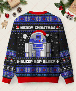 Alternative view of Bleepin' Merry Christmas Ugly Christmas Fuzzy Fleece Sweatshirt