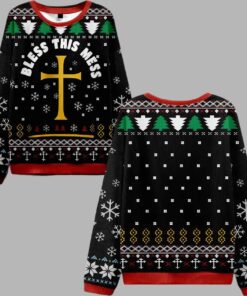 Alternative view of Bless This Mess Ugly Christmas Sweater
