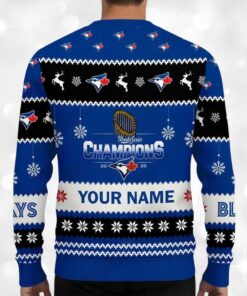 Alternative view of Blue Jays World Series 2025 Champions Christmas Ugly Sweater