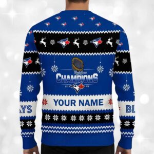 Alternative view of Blue Jays World Series 2025 Champions Christmas Ugly Sweater