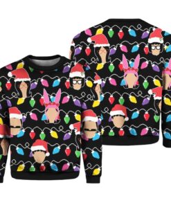 Bob's Burgers Christmas Hats Holiday Christmas Leds Ugly Sweater