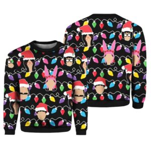 Bob's Burgers Christmas Hats Holiday Christmas Leds Ugly Sweater