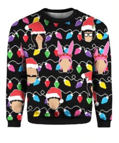 Alternative view of Bob's Burgers Christmas Hats Holiday Christmas Leds Ugly Sweater